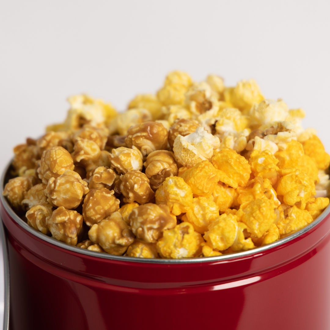 Valentine's Day Popcorn Tin - 2 PACK - 1 Gallon - 3 Flavors